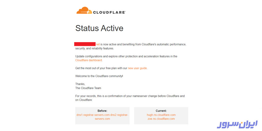 فعال CDN Cloudflare
