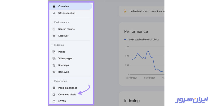 گزارش Core Web Vitals