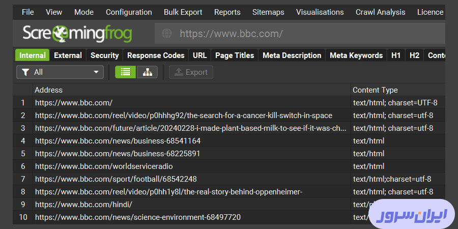 ابزار Screaming Frog
