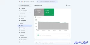 بخش pages search console