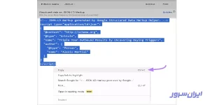 کد اسکیما در هد سایت