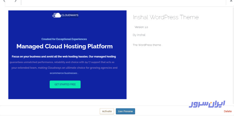 در دو فهرست Active Themes و Themes مشاهده خواهید کرد