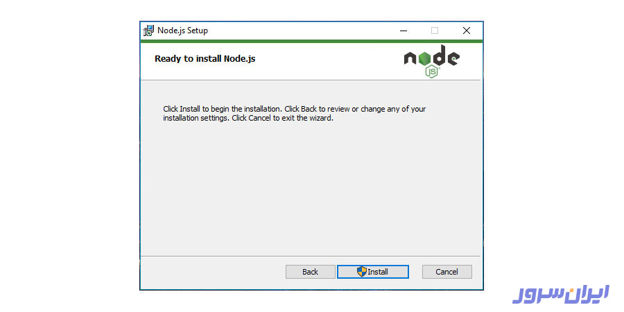 روی Install کلیک کنید.