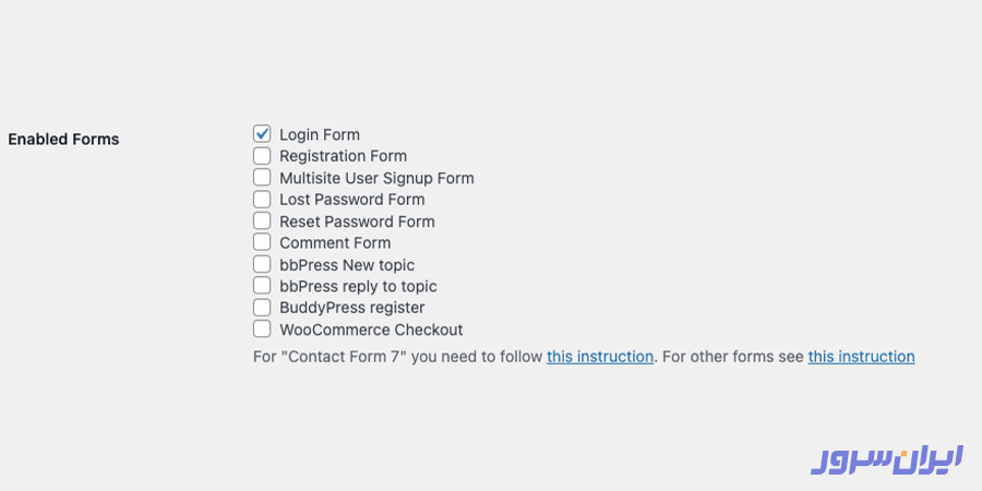 فعالسازی افزونه کپچا در وردپرس
